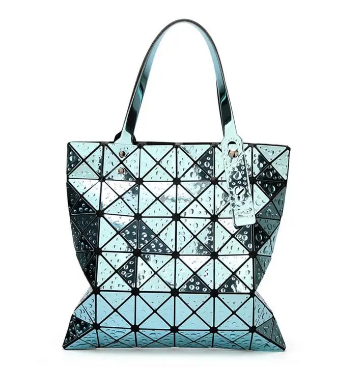 

2018 Japan 6*6 Bag Women's Geometric handbag Fashion Drops of water Style PRISM BASIC Totes Hologram Cube Shoulder Bags