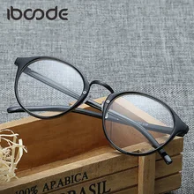 Iboode винтажная Классическая оправа для очков простые линзы Круглые ретро очки свежий стиль унисекс студенческие очки для мужчин и женщин