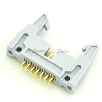 

( 5 pcs/lot ) Flat Cable IDC 14 Pin Header Connector, Vertical, with Ejection Latch.