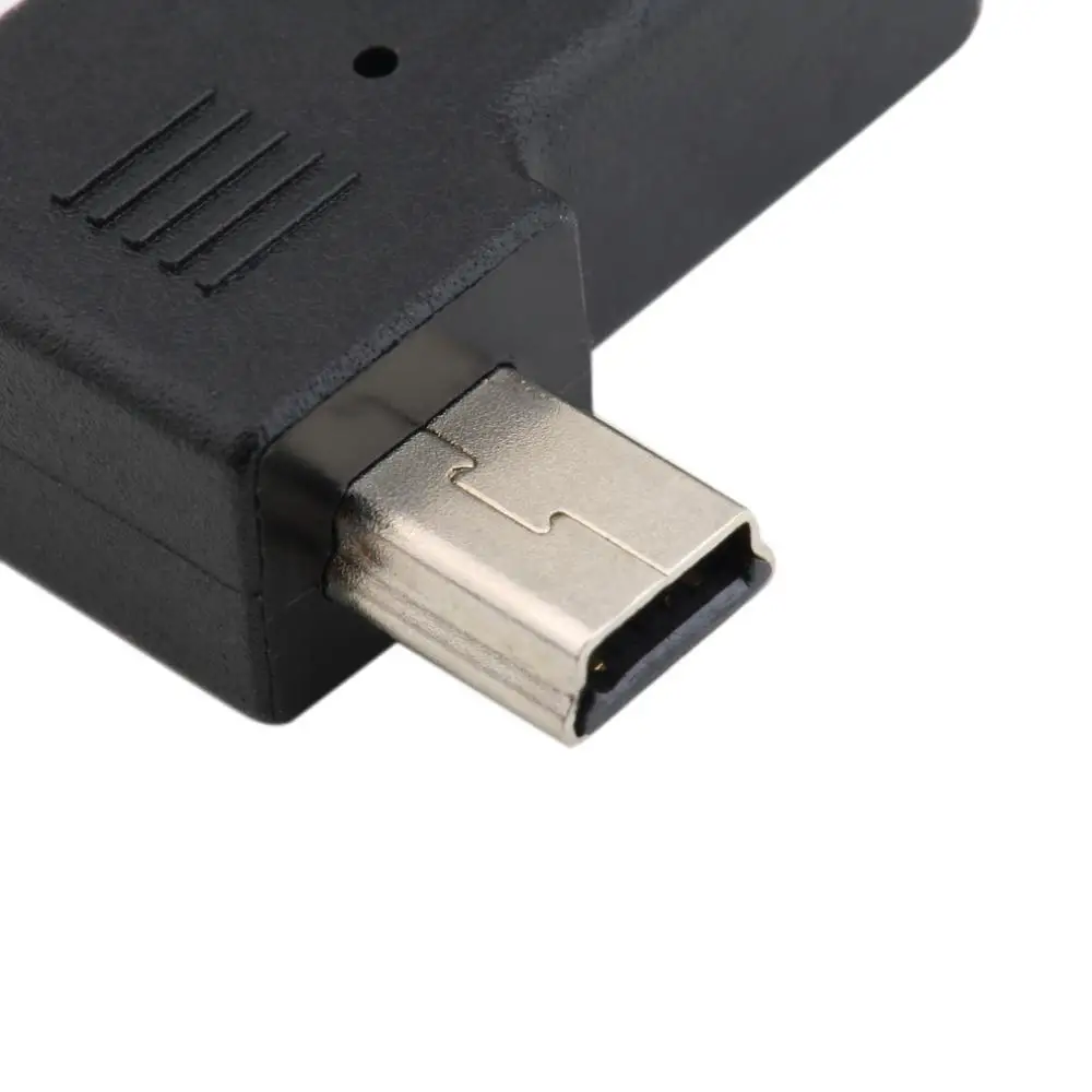 Новый женский левый Угловой USB микро 5Pin к Мини мужской 90 градусов угол адаптер