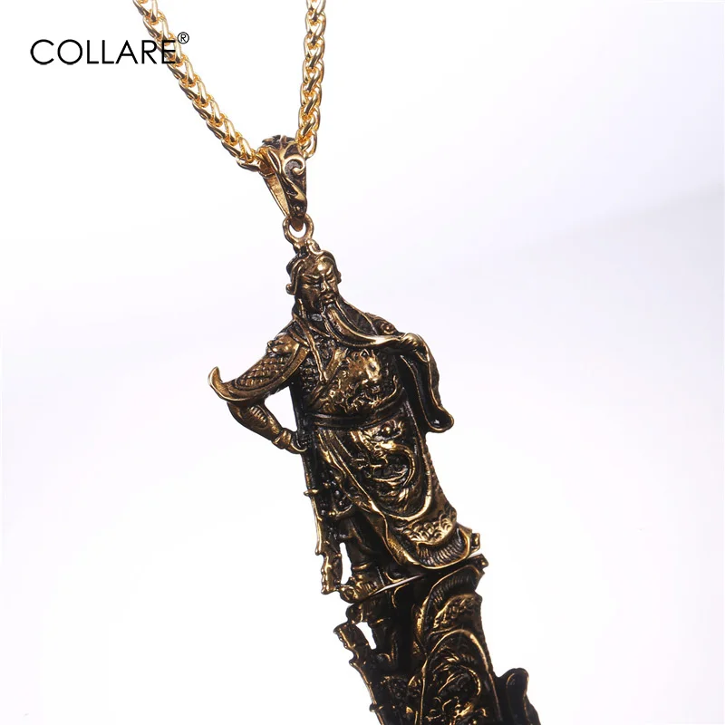 Ожерелье Collare Guan Yu из нержавеющей стали золотого цвета P060 | Украшения и аксессуары