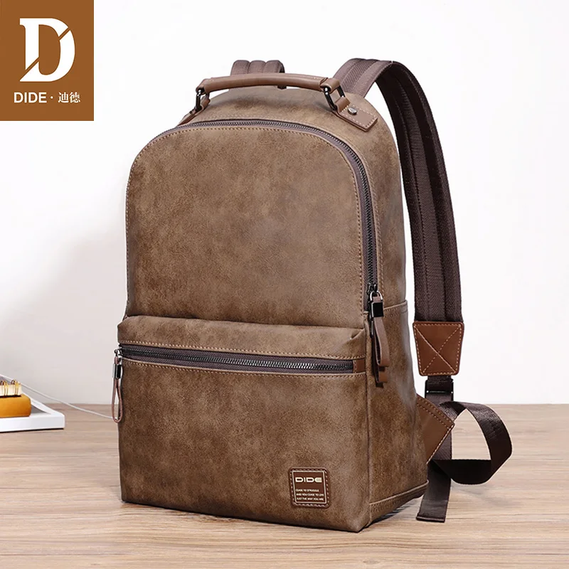 DIDE School Backpack Men Laptop Backpacks For Teenager Male Preppy Style Schoolbag Casual Travel Backpack waterproof Leather DIDE School Backpack Men Laptop Backpacks For Teenager Male Preppy Style Schoolbag Casual Travel Backpack waterproof Leather