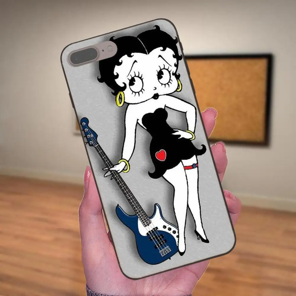 Чехол накладка из ТПУ для Xiaomi Mi Mix Max Note 2 2S 3 5X 6 6X 8 9 SE A1 A2 Lite Play Pro F1 Sexy Cartoon Girl Betty Boop