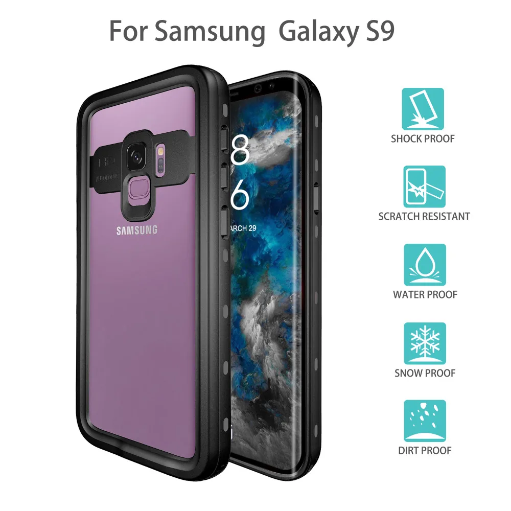 S9 IP68 Waterproof Case for Samsung Galaxy S9 S 9 Cover Diving Swimming Surfing Case for Samsung Galaxy S9 Shockproof Cover 