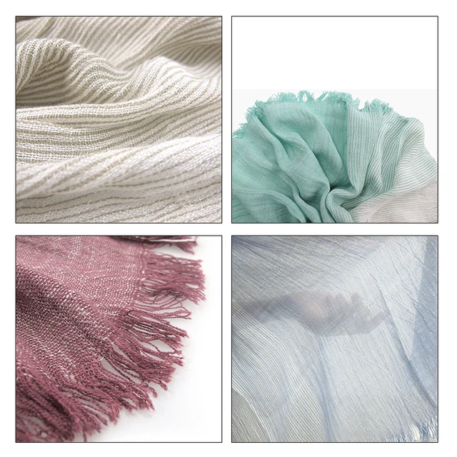 Maikun Scarf for Unisex Blend Gradient Cotton Scarves Soft Tassel Ombre Shawl Warm Bufandas for Men Women 4