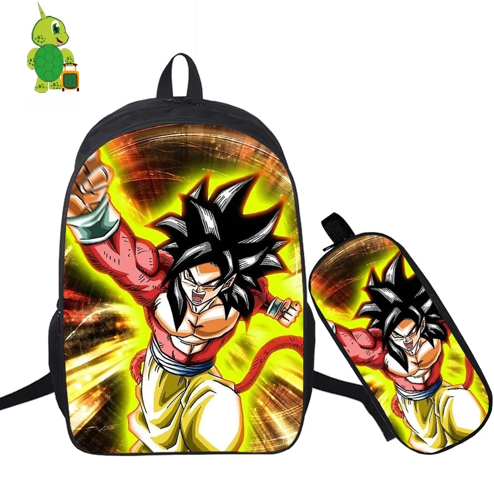 Dragon Ball Супер Broly рюкзак с Гоку 2 шт./компл. школьная сумка для подростков мальчиков и девочек студентов ноутбук рюкзак пенал дорожные сумки - Цвет: 5