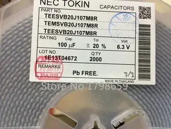 

Free Shipping TEESVB20J107M8R SMD tantalum capacitor 3528 100uF 6.3V