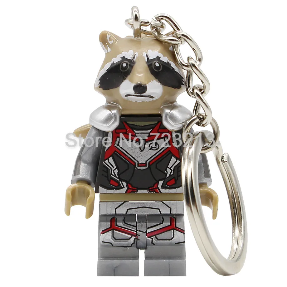 Avengers Endgame Super Hero Figure Keychain Iron Man Ant-Man Hawkeye Rocket Raccoon Thor Nebula Building Blocks Brick Toys