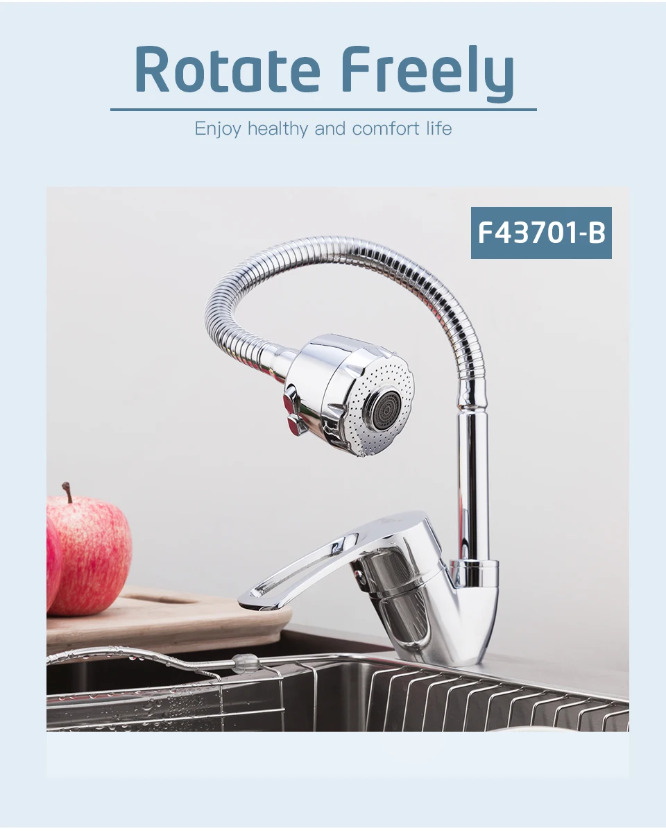 FRAP Solid Kitchen Mixer Cold and Hot flexible Kitchen Tap Single lever Hole Water Tap Kitchen Faucet Torneira Cozinha F4136-B