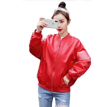 

Spring Bomber Short Jacket Women Streetwear 2020 New Fashion Basic Jacket Coat Tops Loose baseball Jackets Women Clothing 209