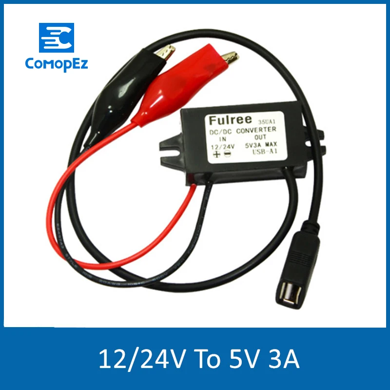 

DC-DC 12V(8-35V) to 5V Step Down Converter with USB 3A