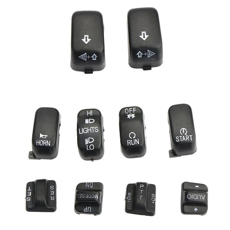 10Pcs Black Motorcycle Switch Housing Cover Button Kit | Автомобили и мотоциклы