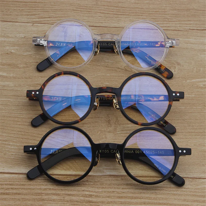 

vazrobe 45mm round glasses frame men women harry potter acetate eyeglasses black tortoise transparent nerd points prescription