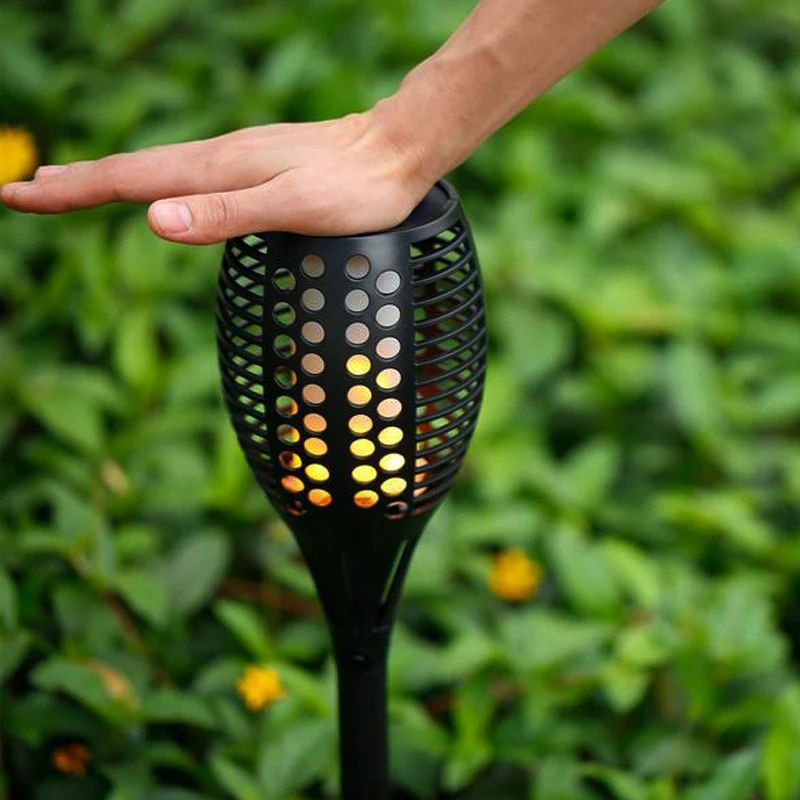 Chiclits Solar LED Flame Lamp Waterproof Flame Lighting 96LED Lights Flame Effect Light Outdoor Fire Light Garden Decoration  (15)