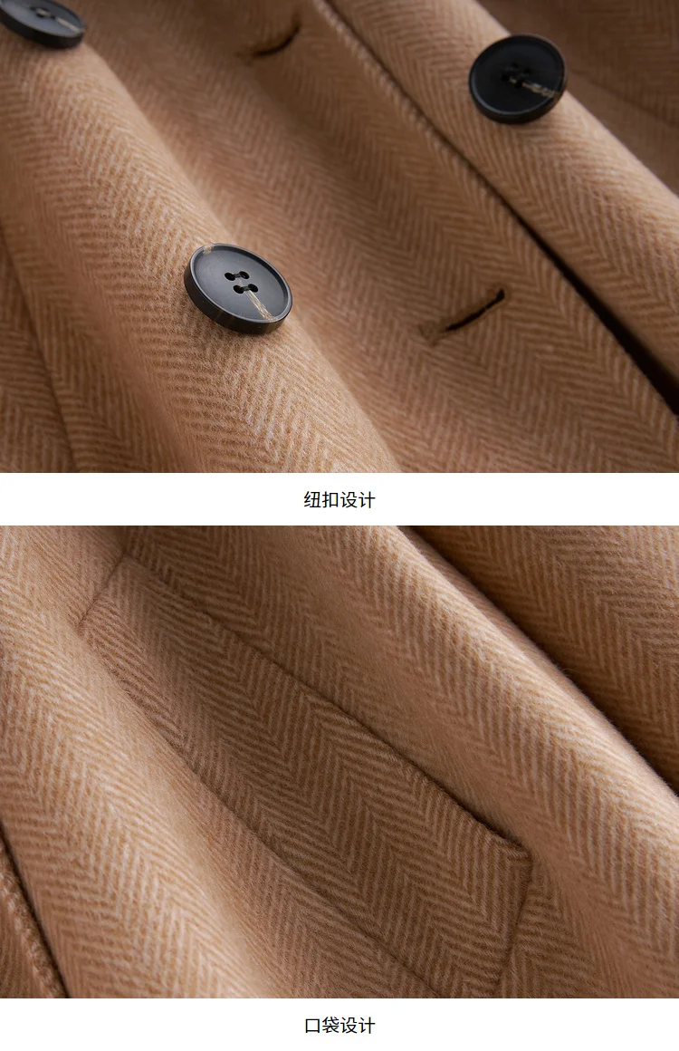 Tcyeek женские пальто осень зима натуральная шерсть пальто женский тонкий длинный корейский одежда Весенняя сторона шерстяные куртки LWL1312