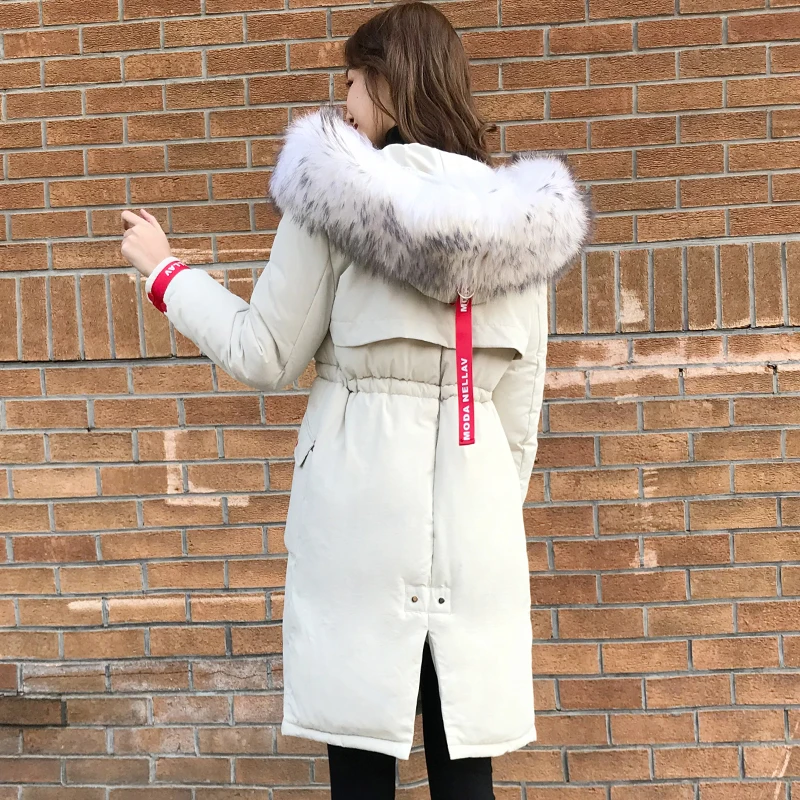 Новинка размера плюс 5XL 6XL зимняя куртка с толстым мехом с капюшоном женское длинное пуховое пальто теплая парка Mujer Invierno