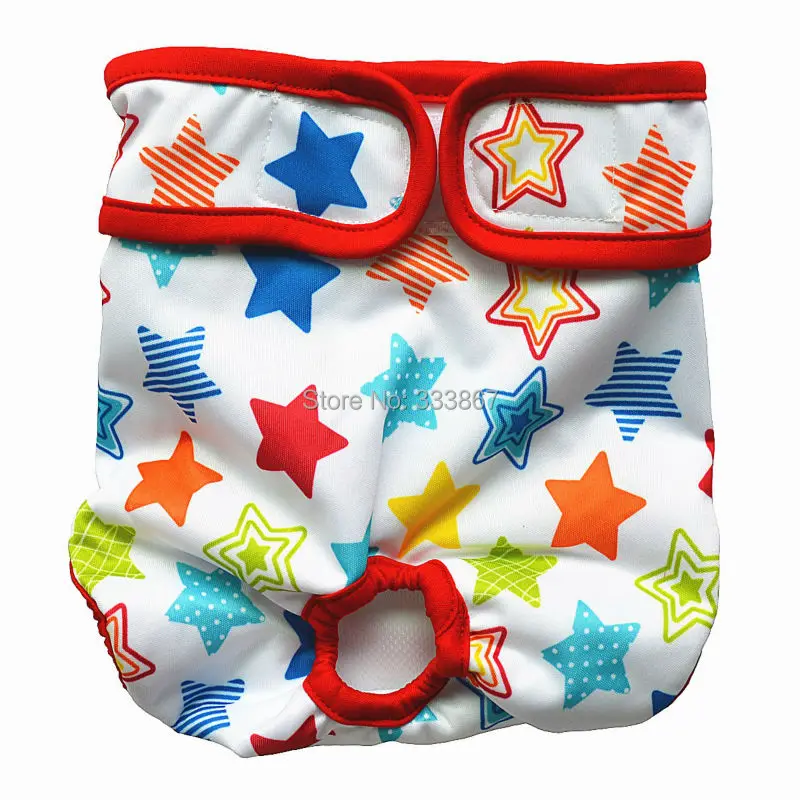 1 Reusable Washable Dog Diaper Nappy Durable Doggie Puppy Pets Pants