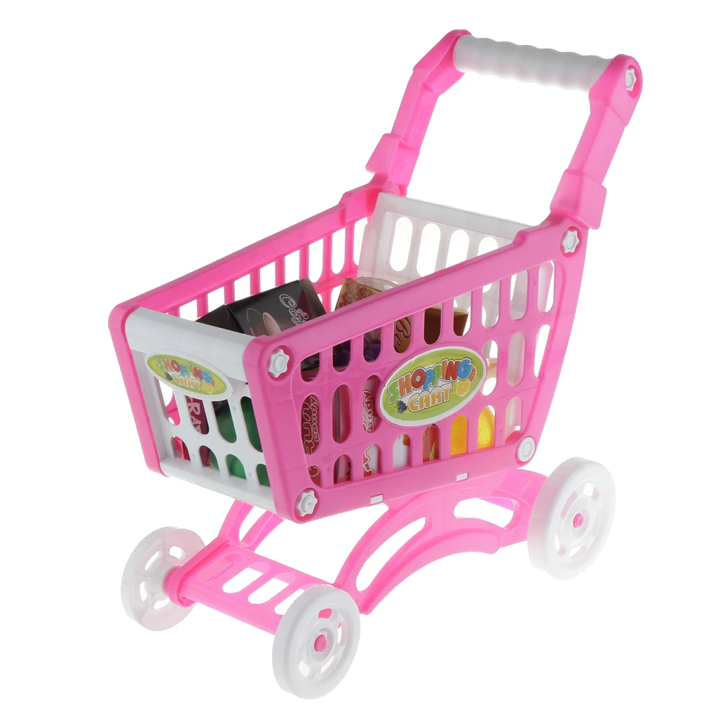 Shopping Cart Toy Supermarket Playset with Grocery Cart Toy & Pretend