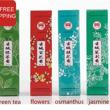 Натуральные чистые цветочные эссенции, 8 ароматов, бездымные палочки для благовоний, 28 см+ 150 шт. зеленый чай, османтус, жасмин, лаванда, тубероза, Роза и др