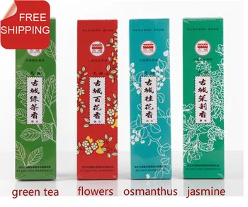 

Natural pure floral essences,8scents,smokeless incense sticks,28cm+150pcs.greentea,osmanthus,jasmine,lavender,tuberose,rose,etc.
