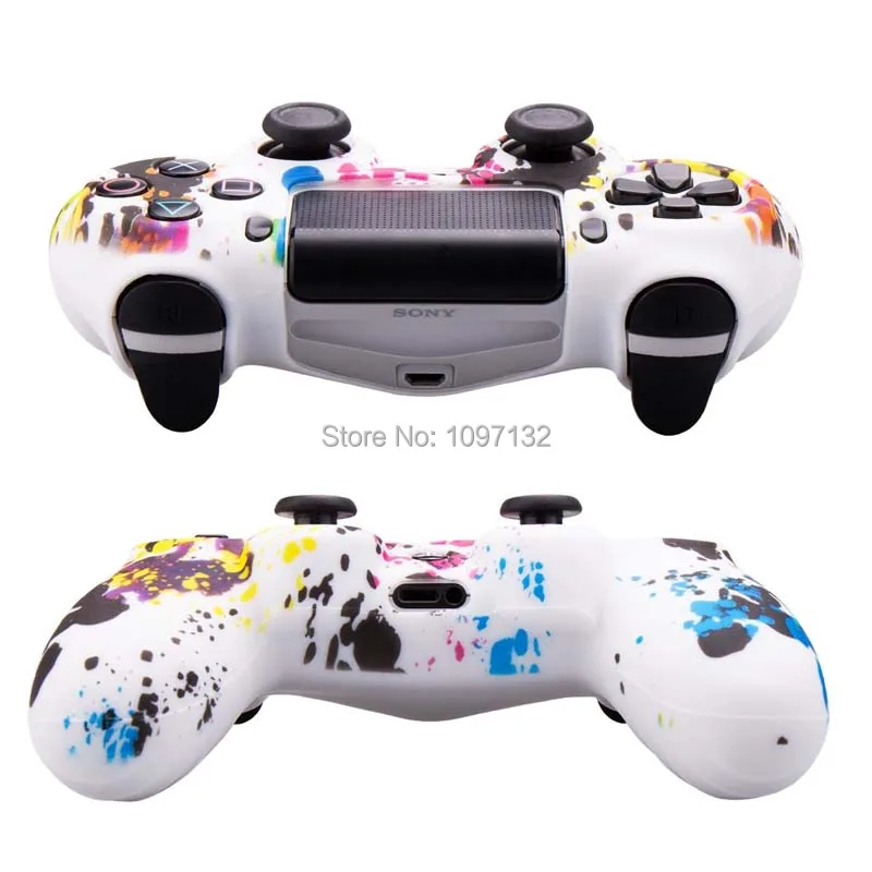 Камуфляжный силиконовый защитный чехол для Sony Playstation PS4 Play Station PS 4 Dualshock игровой
