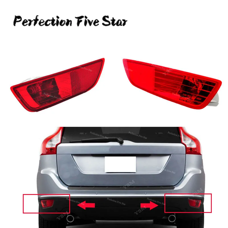 

New Rear Bumper Tail Light Lamp Left+Right Cover Reflector For Volvo XC60 2008 2009 2010 2011 2012 2013 30763323 30763322