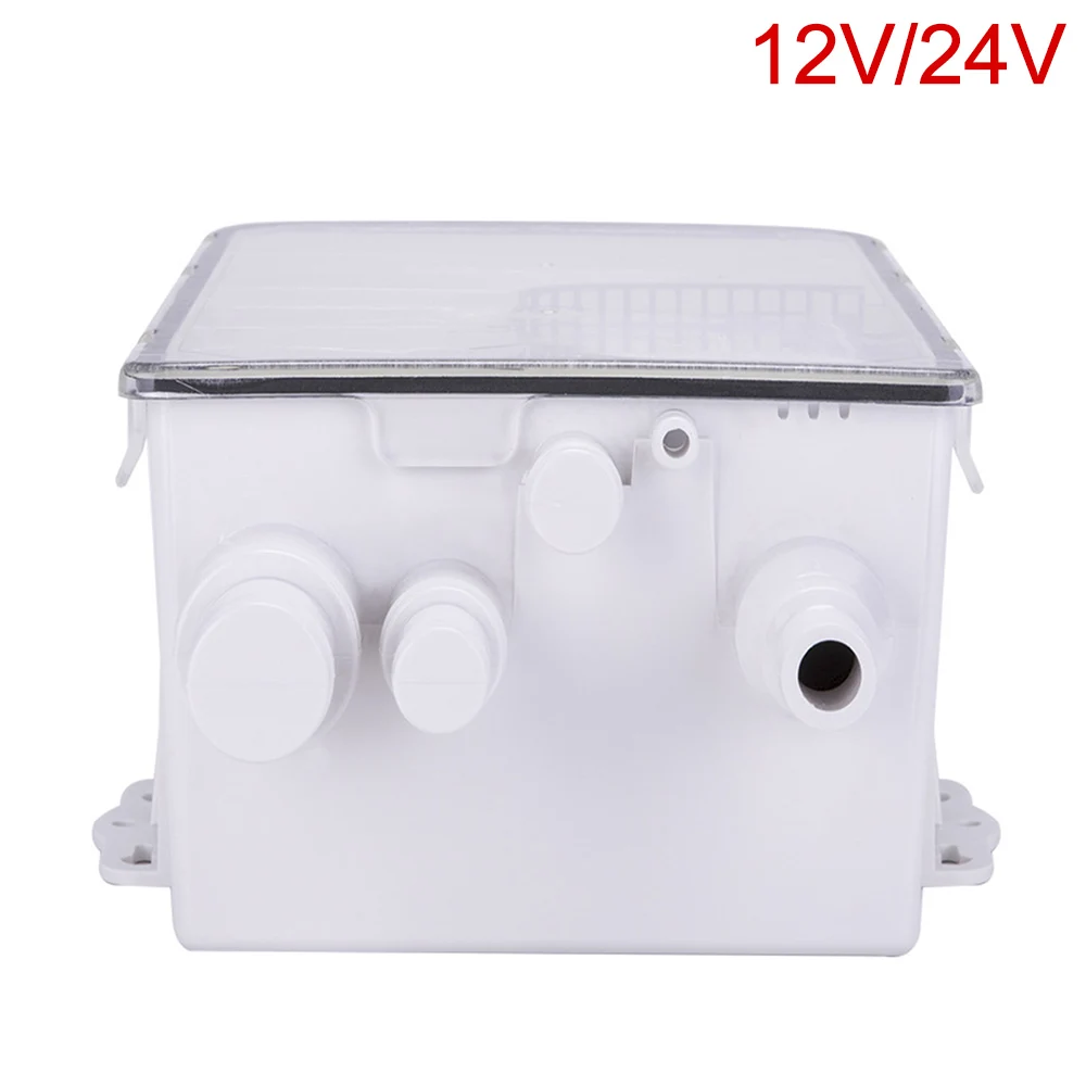 

1pcs 12V/24V 750 GPH Boat Marine Shower Sump Pump Automatic Bilge Shower Drain Pump System Multi Port Inlet Marine Accessories