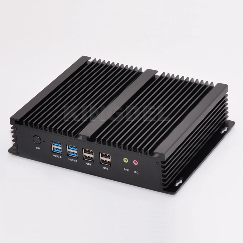 8G Оперативная память+ 256G SSD Fanless Intel Core i3 4010U Мини pc компьютер, 2 HDMI 2 Gigabit LAN 6 COM RS232 Wi-Fi, Windows 7/8/10 NC310