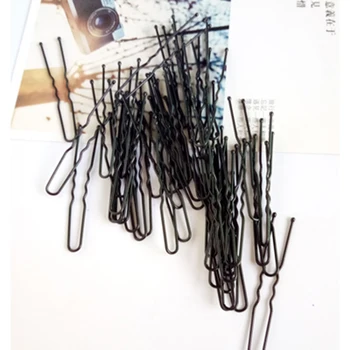 

50pcs U-shaped Hairpin Hair Waved Alloy Hair Clips Bobby Pin Barrette Salon Hair Accessories Tools