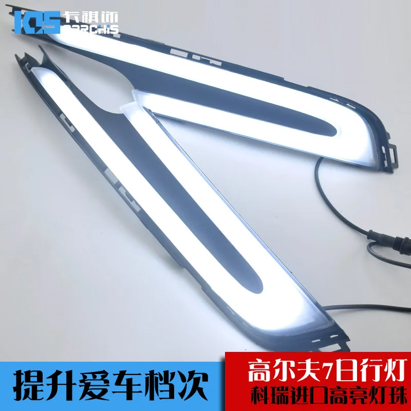 

golf 7 led drl daytime running light with dimmer function top quality fast shipping guiding light novel design super bright