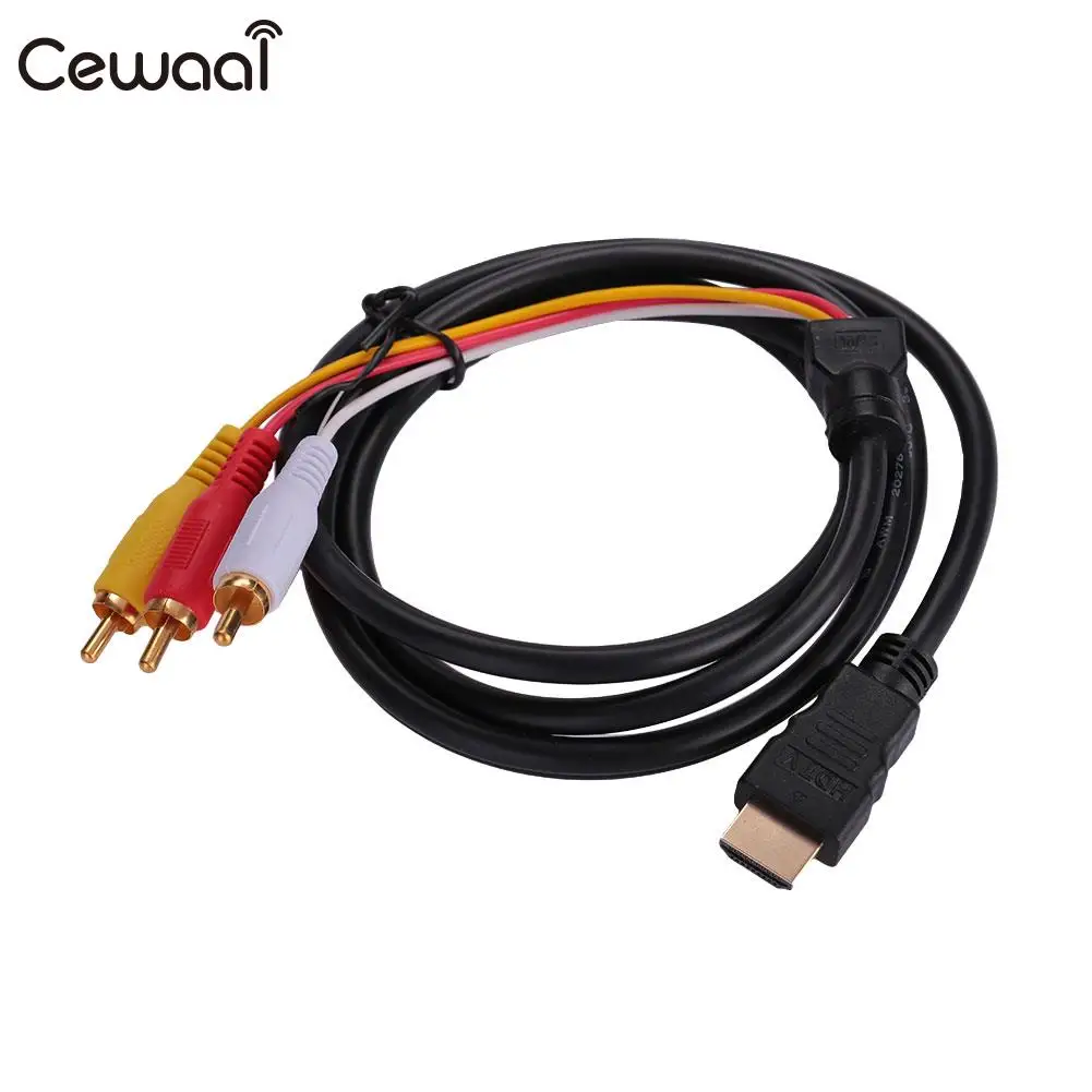 HDMI папа 3RCA av порт кабель свинцовая линия для ТВ HDTV DVD 1080P 1 5 метра|Кабели HDMI| |