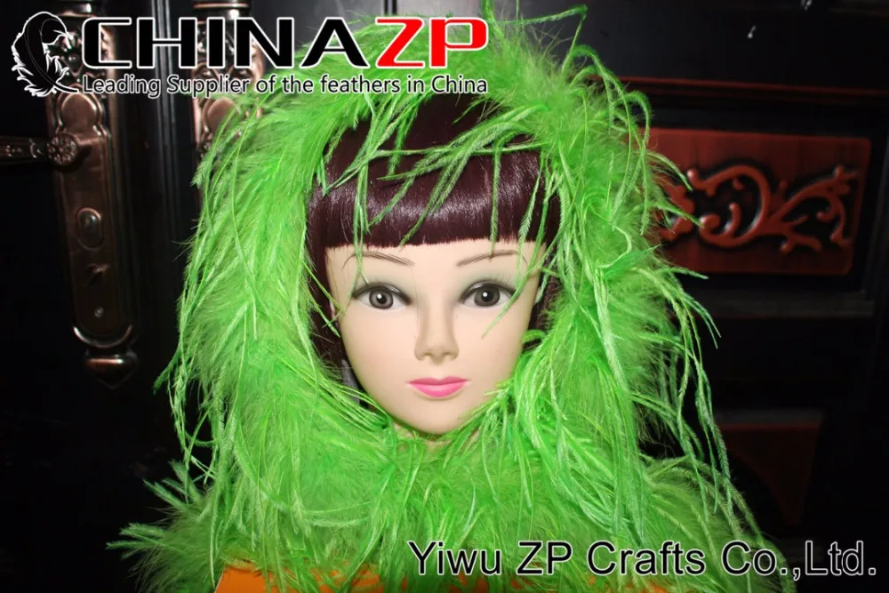 green ostrich featehrs boa (7)