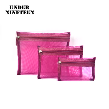 

Under Nineteen 2019 Fashion 3pcs/set Big size Travel Cosmetic Bag Large Capacity Make Up Bag Women And Men Toiletry Storage Case