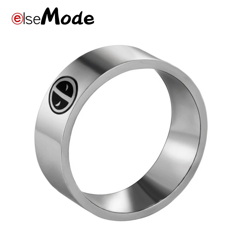 Кольцо ELSEMODE с черным дэдпулом 8 мм для Мужчин Ювелирные изделия мальчиков
