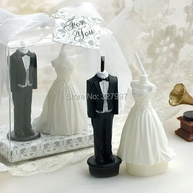 Wedding Decoration Bride Dress Groom Candle Velas Wsc6001 7 Creative Flameless Carved Candles For Wedding Groom And Bride Dress Candle Souvenirs Small