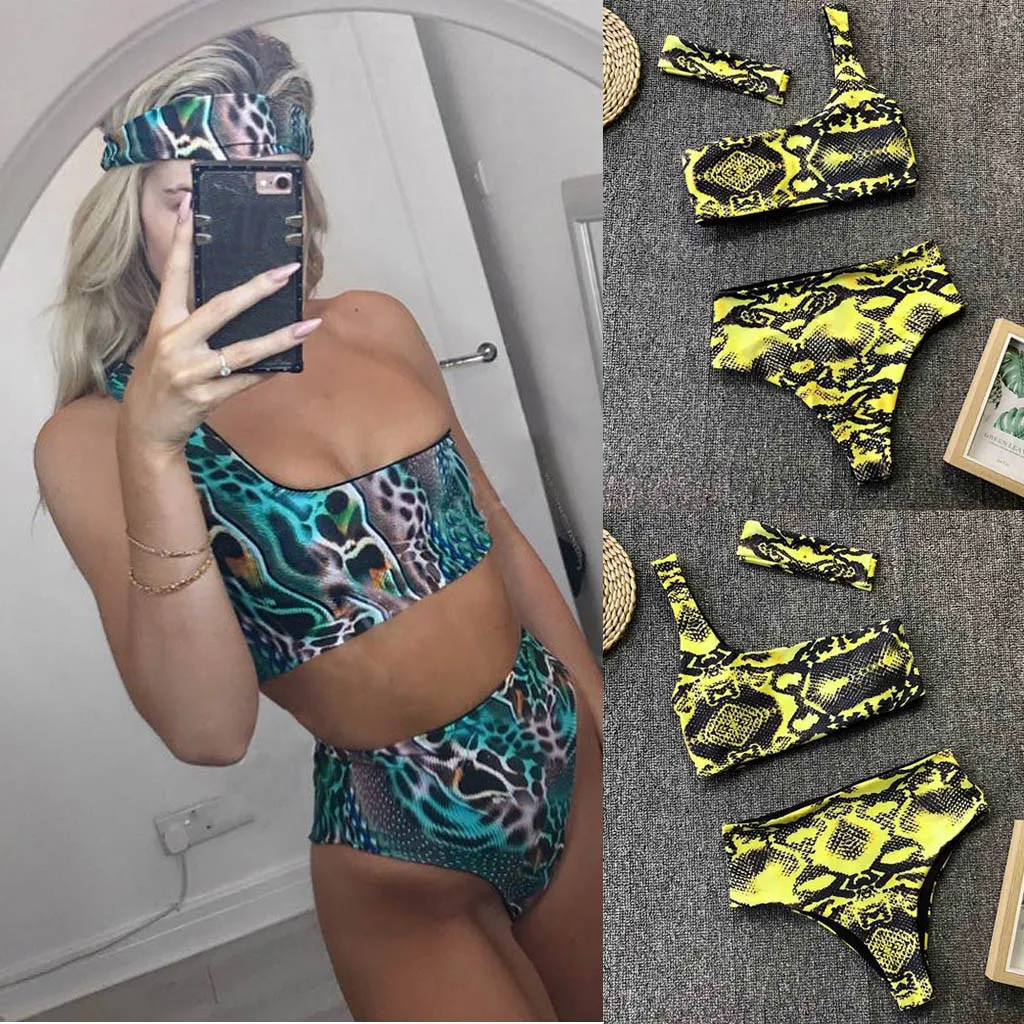 

Sexy Bikini Summer 2019 Women Sexy Leopard Printed Bikini Push-Up Pad Swimwear Swimsuit Beachwear Set Traje De Bano Biquini