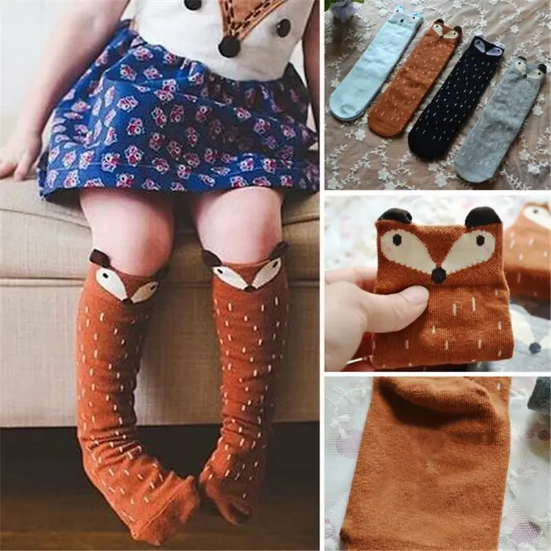 

Unisex Baby Girls Boys Knee Length Rain/Squirrel Pattern Socks Kids Cute Cartoon Socks Leg Warmers Meias Infantil