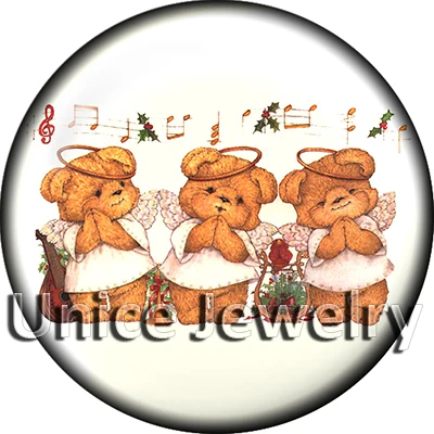 AD1302745 12/18/20mm Snap On Charms for Bracelet Necklace Hot Sale DIY Findings Glass Cartoon Bear Design | Украшения и