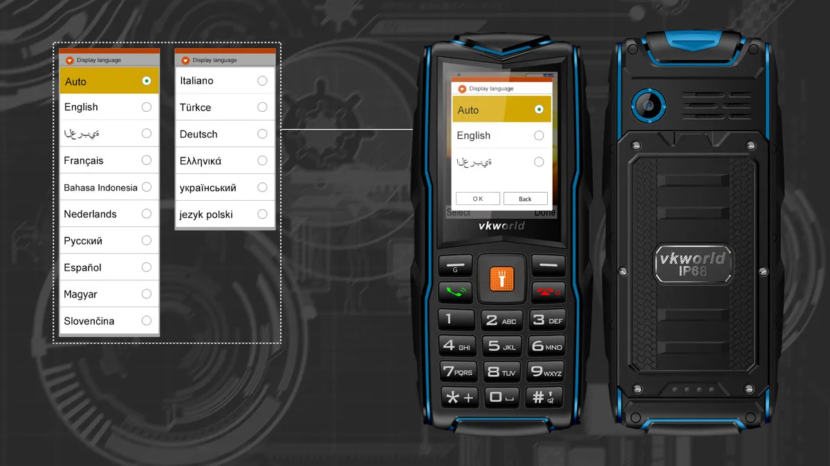 VKworld, камень, V3, мобильный телефон, водонепроницаемый, IP68, 2,4 дюймов, FM радио, 3 sim-карты, светодиодный фонарик, GSM, русская клавиатура, сотовые телефоны