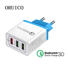 Универсальный 18 Вт USB quick charge 3,0 5V 3A для Iphone 7 8 EU US Plug, быстрое зарядное устройство для мобильного телефона Samsug s8 s9 huawei