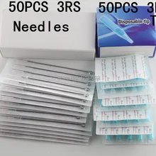 3RS+ 3RT) 50 шт 3RS одноразовые стерильные для татуировки иглы и 50 шт 3RT синие одноразовые татуировки Советы для татуировки пистолет