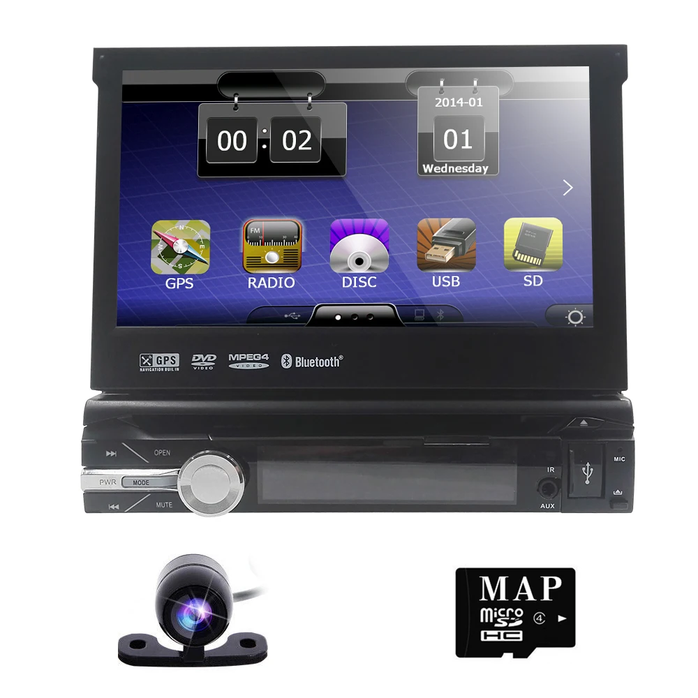 1 din car auto radio DVD player AMP Radio GPS Car Monitor DVD for