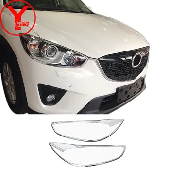 

chrome headlight head light cover For mazda cx-5 cx5 2013 2014 2015 2016 car styling parts accessories for mazda cx5 2016 YCSUNZ