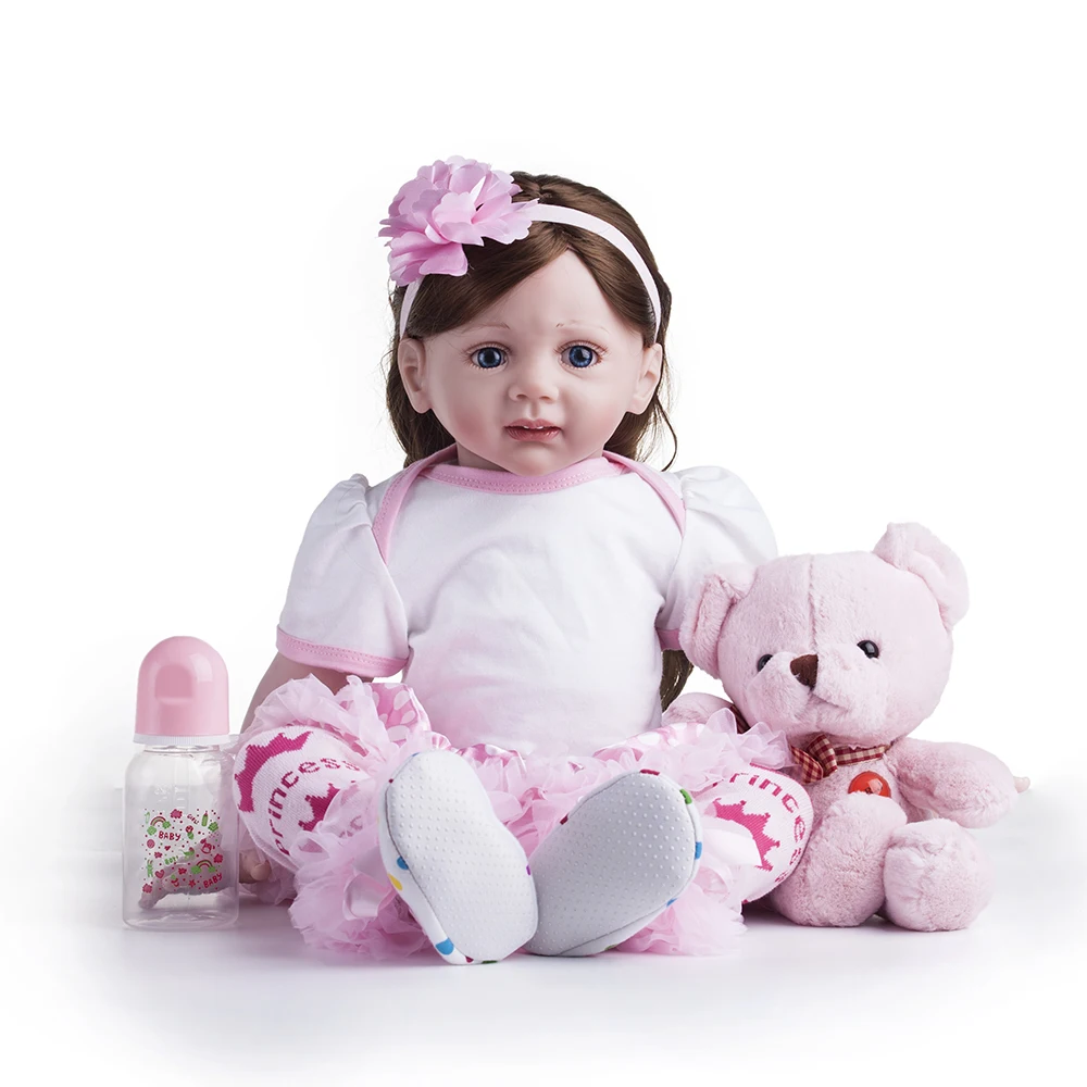24 &quotсиликоновые виниловые игрушки Reborn Baby Doll для девочек принцесса малыш живые