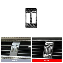 Interior de Fibra De carbono Consola Central Air Vent Saída Tampa Guarnição Interior Do Decalque Adesivo Para Audi A4 B8 2009-2016 /A5 08-17/Q5 09-17