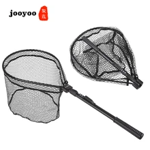 Portable Folding Fishing Nets 85cm Telescoping Landing Net Pole Casting Network Trap Aluminum  High Quality Alloy Fishing jooyoo