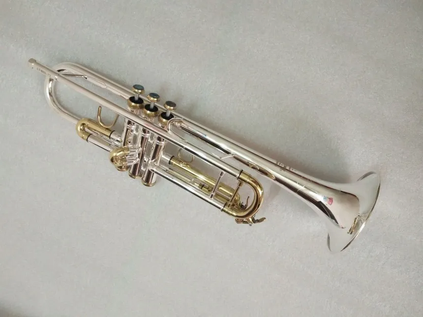 

High quality Bach Trumpet Silver plated LT180S-72 Trumpet Musical instruments professional Trumpet Free shipping