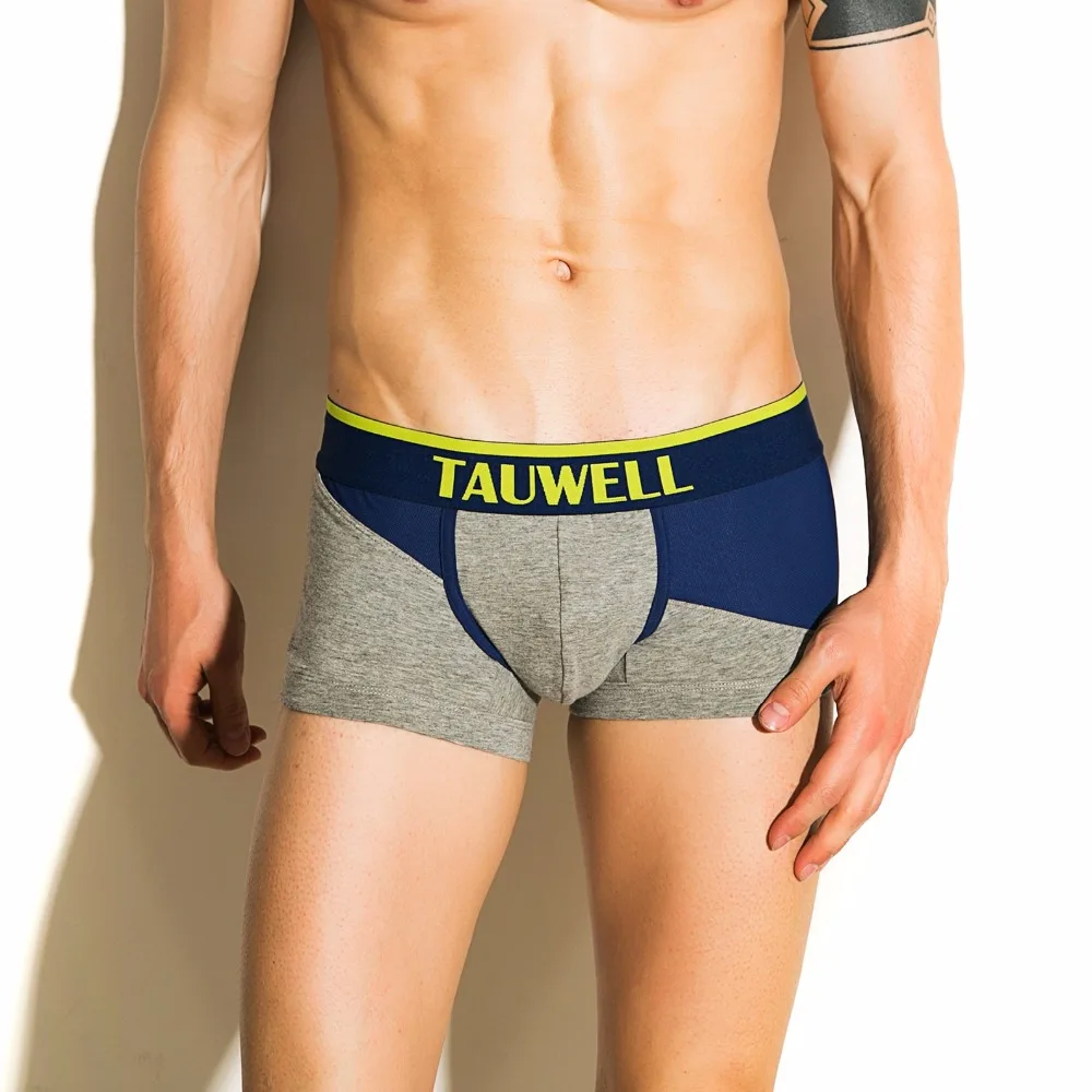 TAUWELL MENS NEW COTTON BOXER UNDERWEAR LOW RISE BOXER TRUNKS 3 Colors