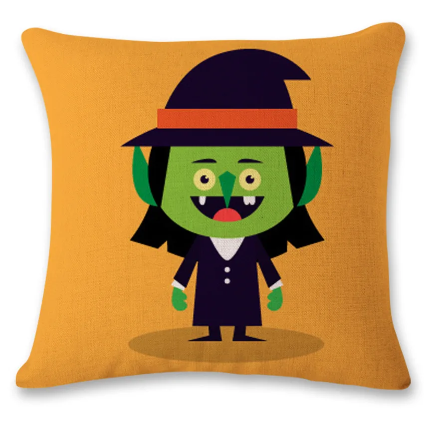 Happy Halloween герои мультфильмов Пледы Подушки Детские крышка декоративные массажные подушки Чехол молния DIY домашний Декор подарок "18X18''