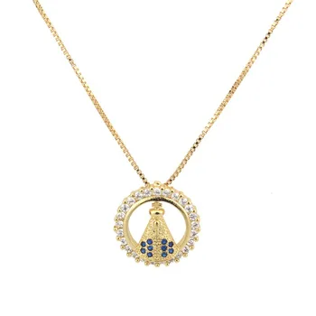 

12pcs Trumpet round blue holy Bird bronze Eagle Necklace